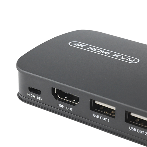 KVM Switch 4K 2 Port  HDMI HD Video, with 2 USB2.0 hub