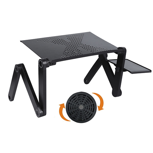KAIRUN KR-LP719 aluminum table with fan for laptop/007304