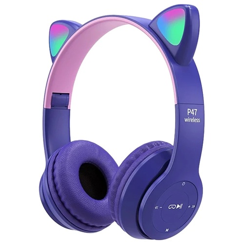 P47M mix color wireless headset/bluetooth/purple