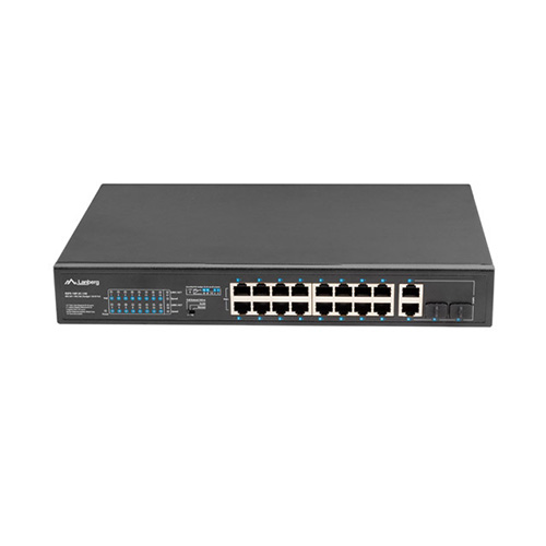 Lanberg Switch rack 19" POE+ 16x 100MB /2X COMBO GIGABIT ETHERNET 150W