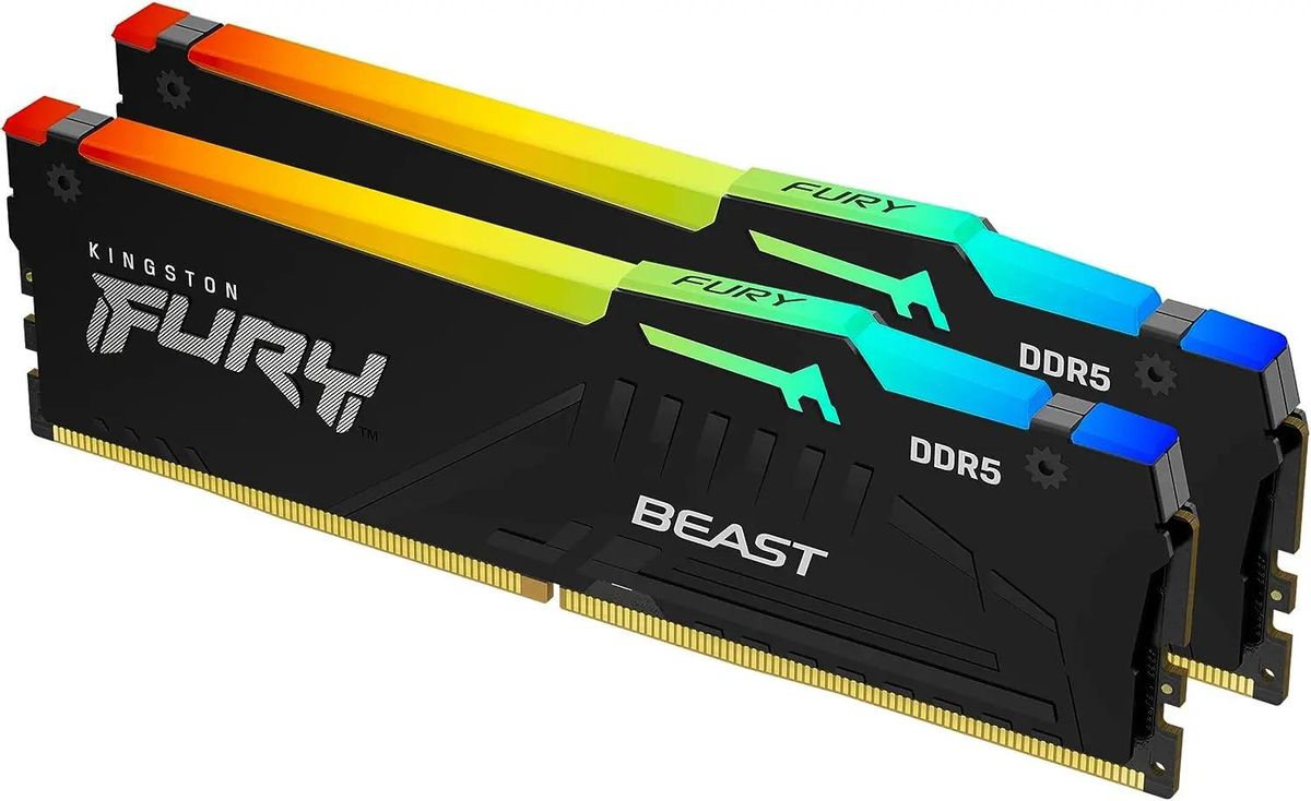 Kingston FURY Beast RGB 32GB(2x16GB) DDR5 5600МHz /KF556C36BBEAK2-32
