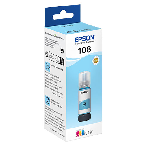 Epson 108 EcoTank  Light Cyan / 007535