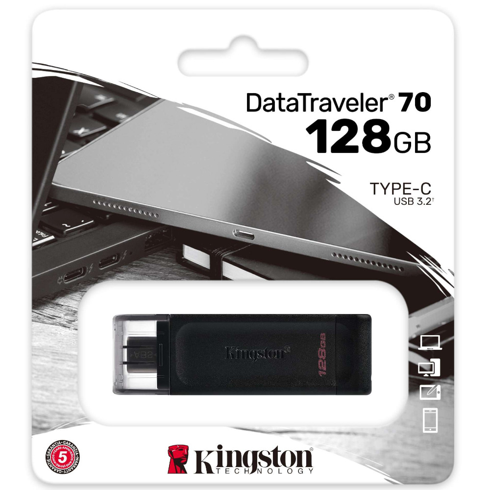 Kingston 128GB USB-C 3.2Gen1 Data Treveler 70 (DT/128GB)