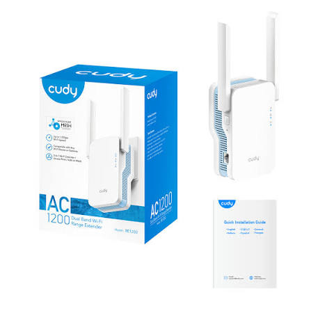 Cudy AC1200 Mesh Dual band Wi Fi Range Extender RE1200