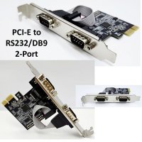 PCI-Express x2 Serial port RS232 / COM DB9M/ 005614