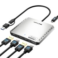 WAVLINK Quad 4K/Dual DP 8K Universal Display Adapter /WL-UG7501DH-PD